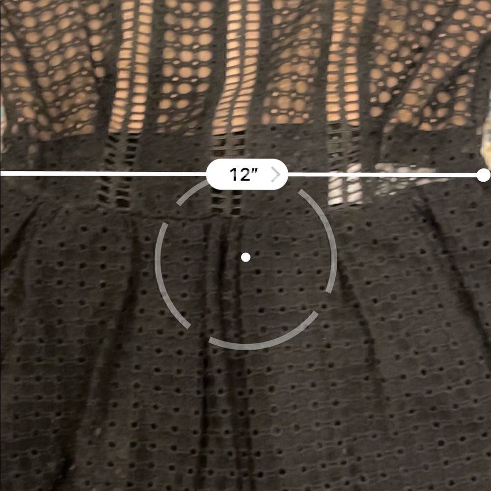 Black Self Portrait Eyelet Peplum Top - Picture 12 of 12
